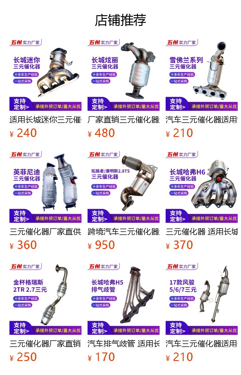 Manufacturer Supplies Exhaust Purifiers to Eliminate Fault Codes and Clean the Exhaust. Baic King Kong M7 Three-Way Catalytic Converter