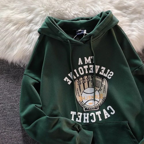 Women's Winter Thick Fleece Hooded Sweatshirt, Loose Casual Han Style Hooded Sweatshirt for Couples