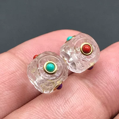 Zərgərlik ara hissələri Red Turquoise Sugar Cube Spacer Beads