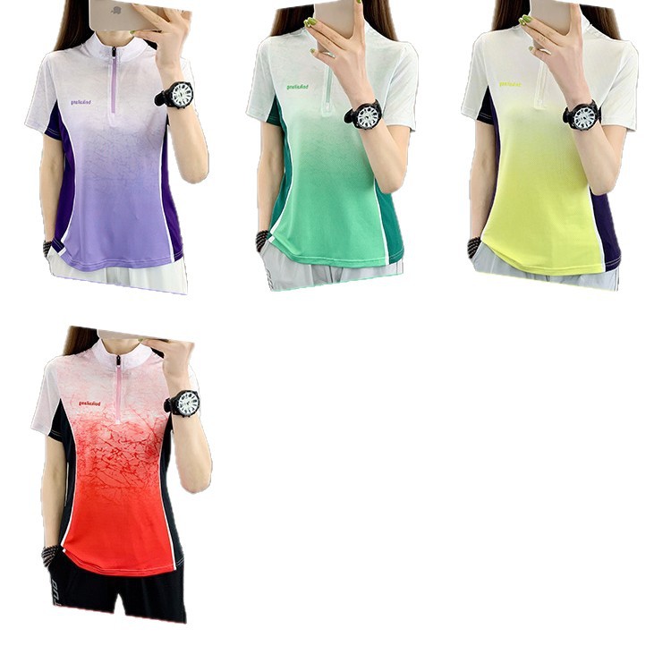 Camiseta Deportiva de Secado Rápido para Mujer de Poliéster Transpirable para Deportes al Aire Libre
