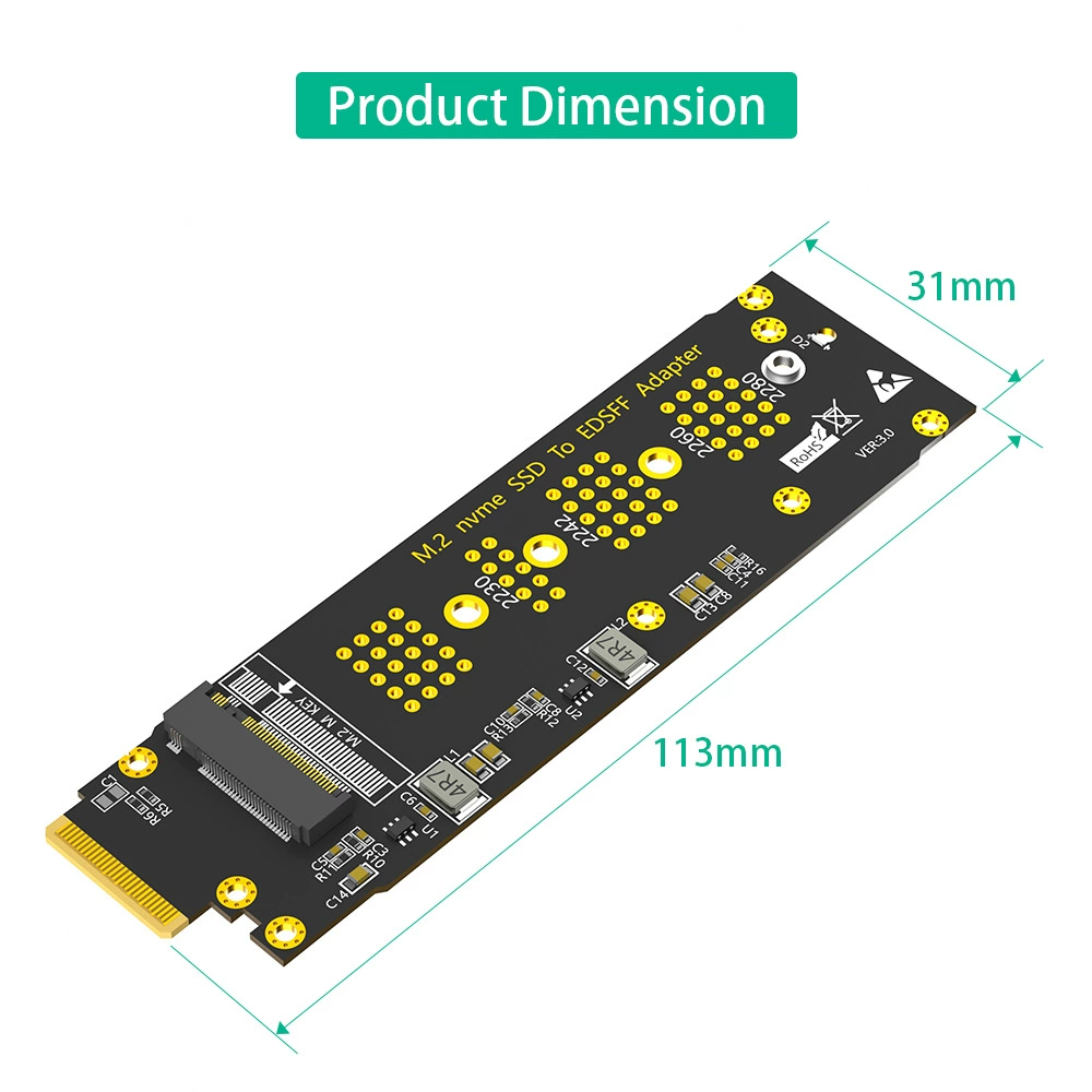 Новый переходник M.2 NVMe → EDSFF, адаптер EDSFF → M.2 NVMe