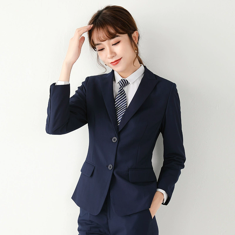 Деловая одежда костюм женский весна и осень элегантный маленький пиджак черный студенческий интервью белый воротник рабочая одежда формальная одежда