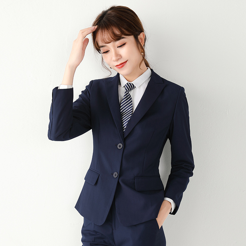 Business wear suit suit women's spring and autumn elegant small suit jacket black student interview white collar work clothes formal wear