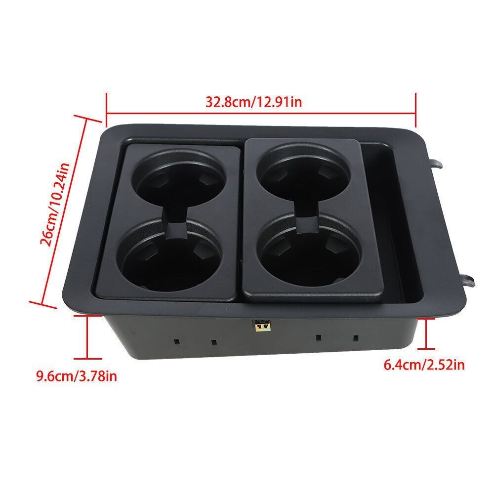 Car Dashboard Cup Holder Suitable for Cross-Border Use, Compatible with Chevrolet and Gmc, Front-Mounted Cup Holder Tray with Dual Inner Compartments