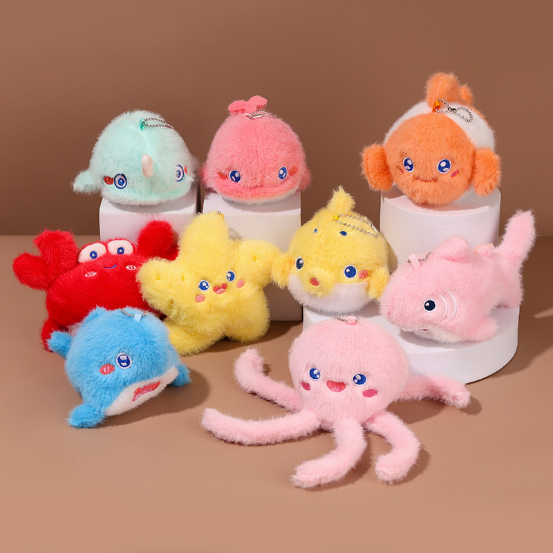 Internet Celebrity Cute Marine Animal Jellyfish Pendant Plush Toy Doll Crab Lobster Keychain Bag Pendant Internet Celebrity Cute Marine Animal Jellyfish Pendant Plush Toy Doll Crab Lobster Keychain Bag Pendant