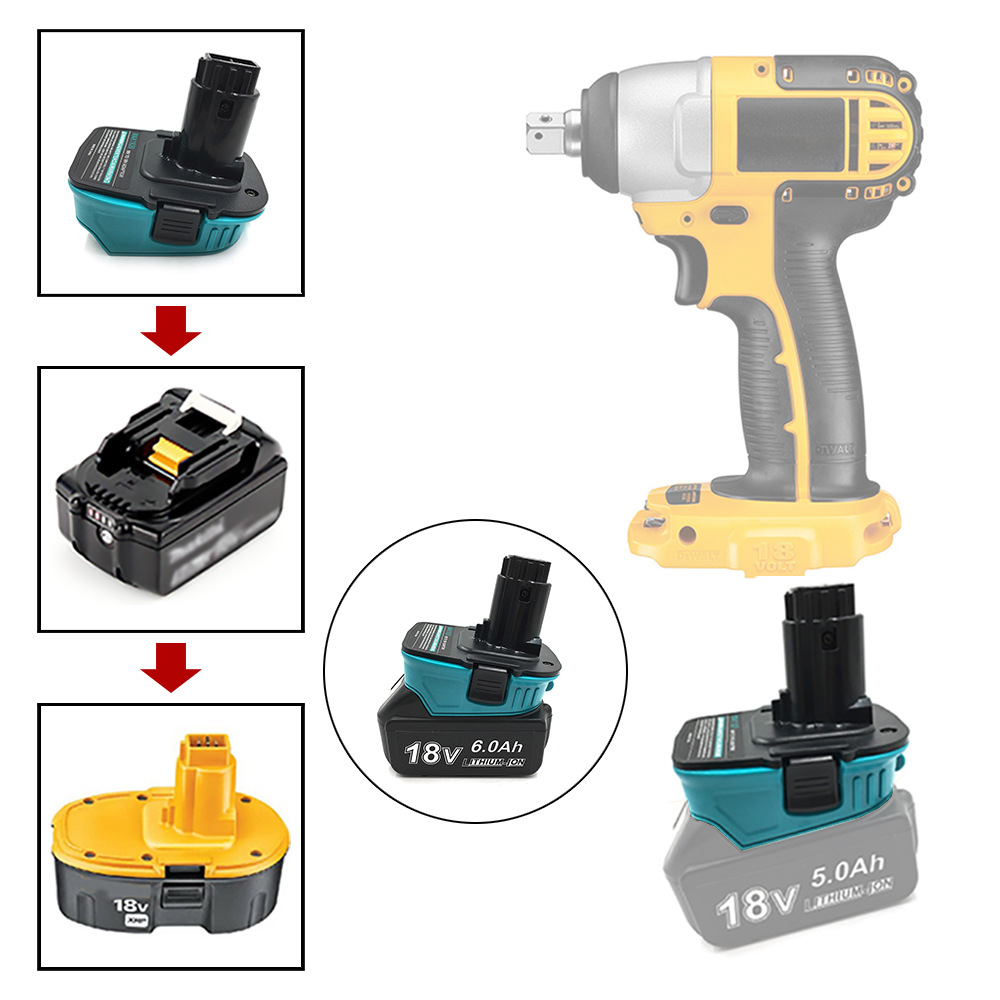 Accesorios para herramientas eléctricas MAK1820 Mutian Makita 18V batería de litio para Dewalt 18V níquel