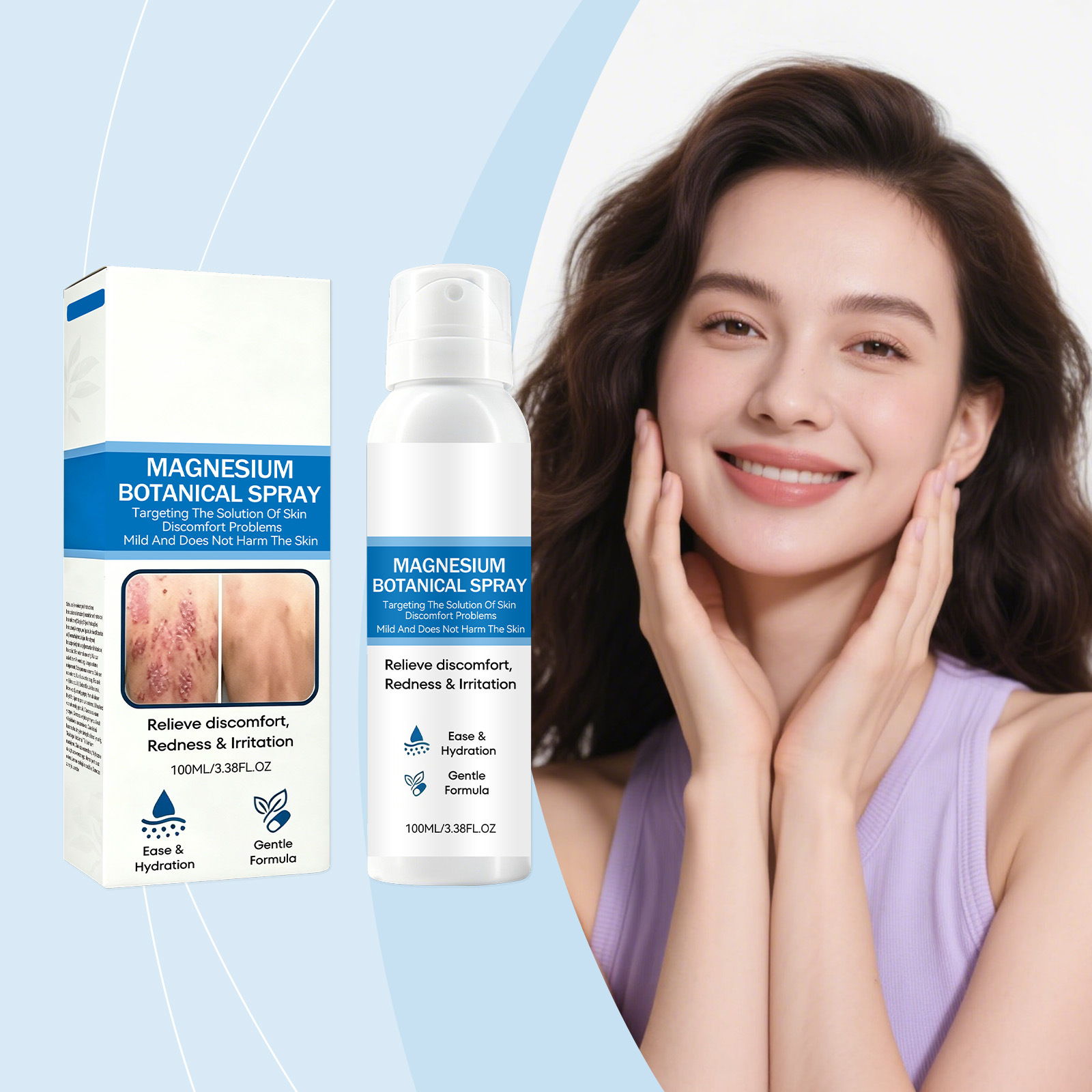 Moisturizing Magnesium Spray, Gentle and Skin-Friendly, Refreshing Texture, Easy to Absorb, Improves Redness, Daily Skin Care, Hydrating and Translucent