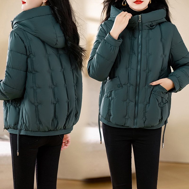Moda de algodón caliente espeso para mujeres 2024 invierno nuevo estilo coreano casual suelto delgado abrigo de algodón