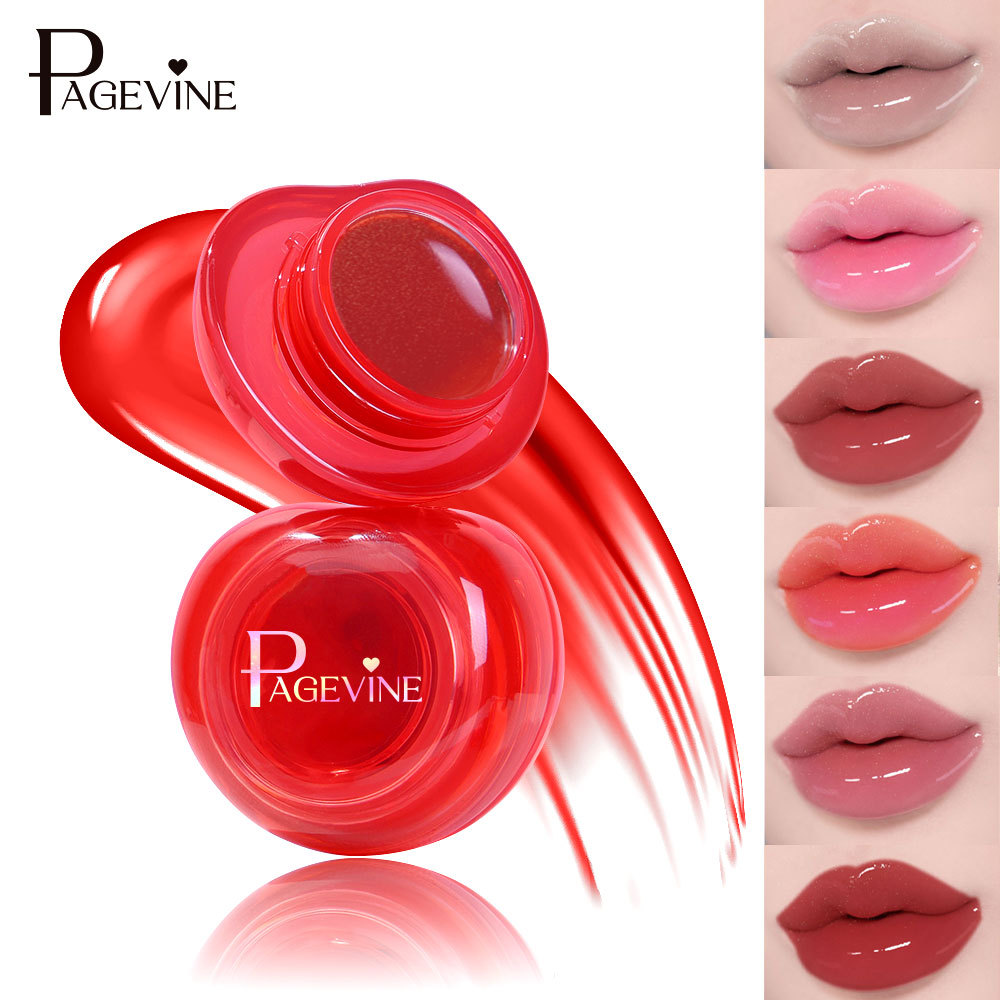 Transfronterizo PAGE VINE Crystal Jelly Crema de doble uso para labios y mejillas Espejo de agua y brillo para sostener el maquillaje para mostrar brillo de esmalte de labios rubor