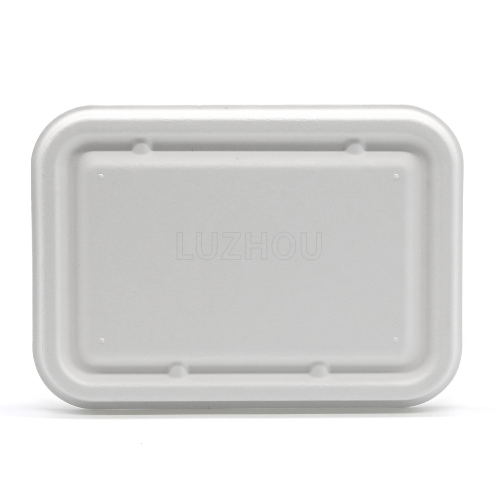 Shaogeng oasis Pulpa de caña de azúcar desechable protección del medio ambiente vajilla borde estrecho 650ml caja cuadrada pulpa compostable degradable