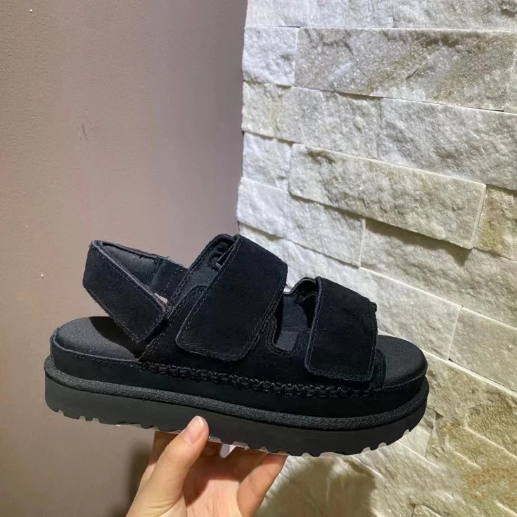 Damen Plattform Sandalen Mit Klettverschluss Und Riemchen_voghion.com