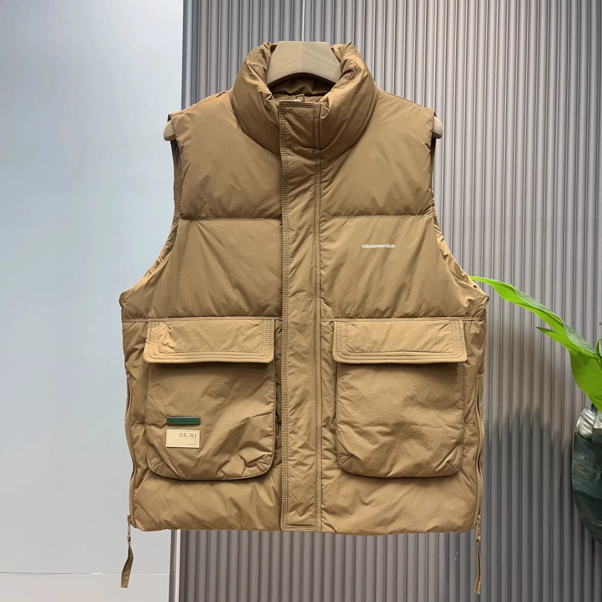 Осенний и зимний новый воротник с воротником пухового жилета мужской прилив