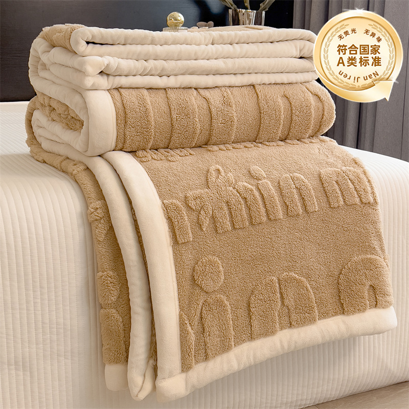 Mantras gruesas invierno mantas de coral siesta de oficina aire acondicionado sofá cubierta dormitorio pequeño edredón chal