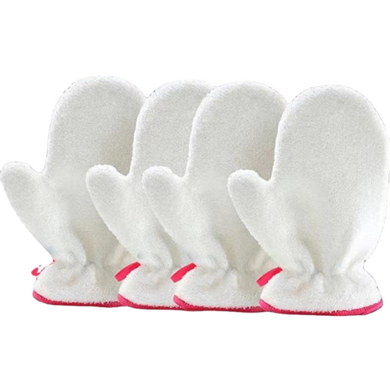 Guantes para lavar platos de alambre de acero, trapos de alambre plateado de fibra de bambú, artefacto de limpieza para lavavajillas multifuncional de aceite antiadherente, fábrica de guantes de alambre plateado