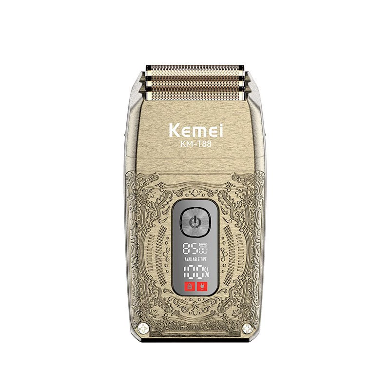科美 /KEMEI лезвие с тремя лезвиями, сетчатая стрижка, цифровой дисплей электрическая бритва, артефакт для лба новая бритва