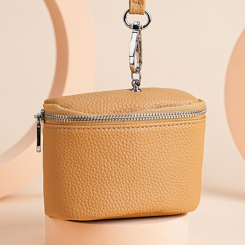 Mini damas de piel suave lichi cuadrado cuerdas pequeñas bolsas de cambio creativas de piel suave lápiz labial pequeños objetos