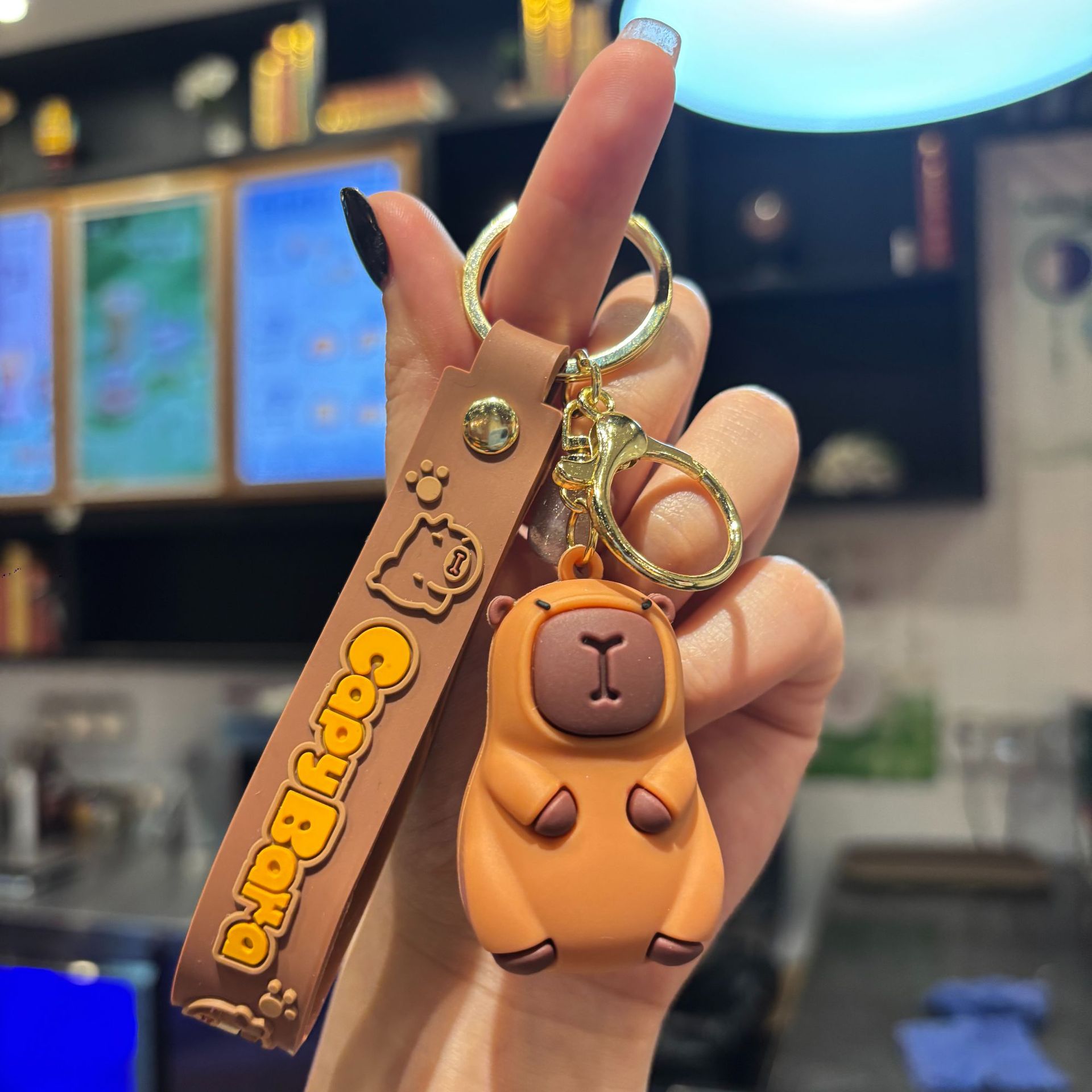 Neu Capybara PVC Plüsch Nette Student Rucksack Anhänger Auto Keychain Exquisite_voghion.com