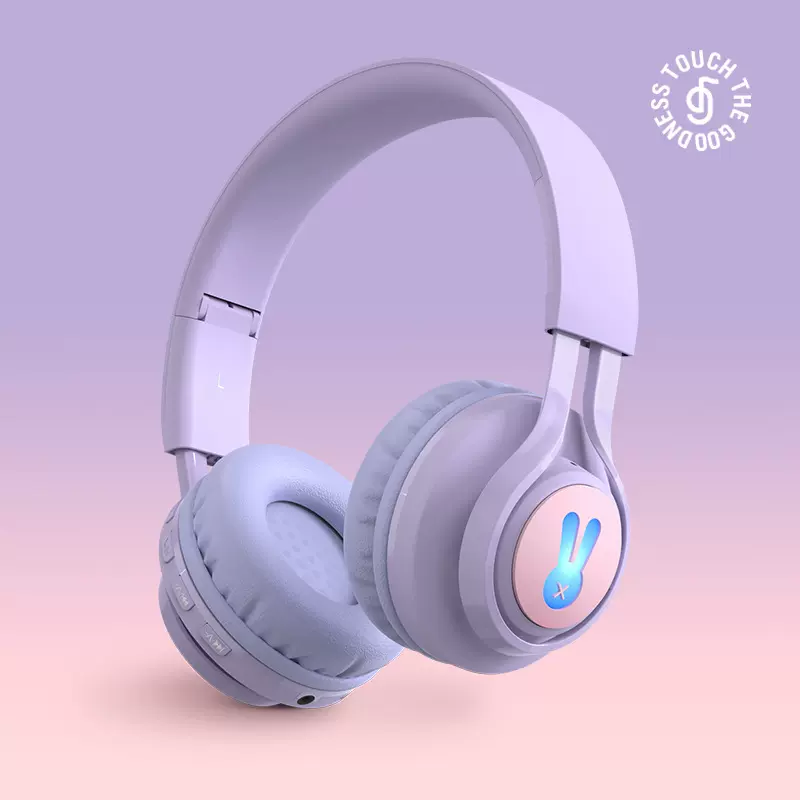 BT06C+头戴式蓝牙耳机有线无线可爱发光RGB儿童耳机音乐女生耳机
