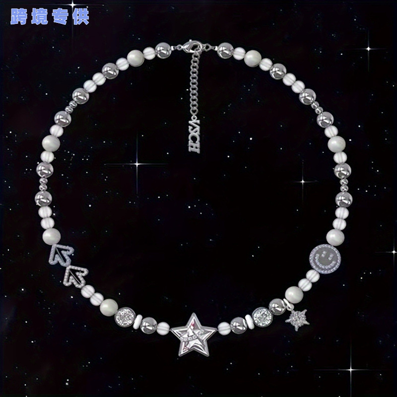 Fashionable Necklace One Fashionable joyful Face poin跨境|undefined