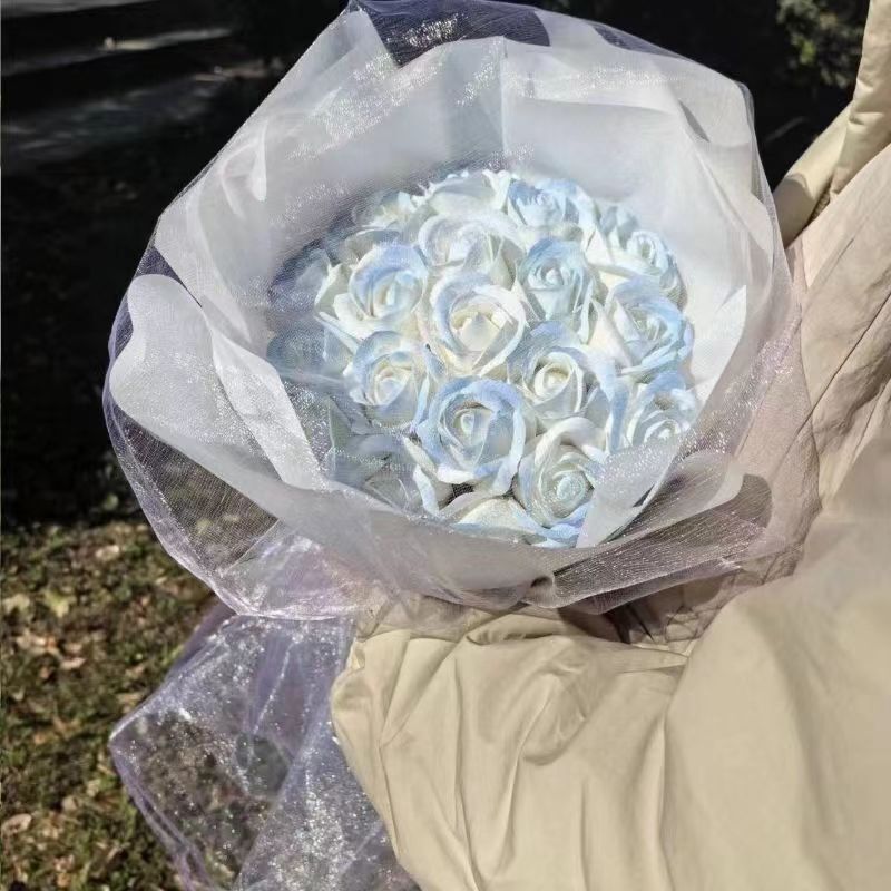 黒梅ソース、バラの花束、彼女へのバレンタインデーギフト、彼氏への誕生日プレゼント、ソーププリザーブドフラワー完成品|undefined