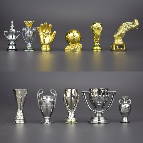 Mini Zinc Alloy Metal Trophy Shelf Accent Keychain Champions League Premier League Serie A Bundesliga Golden Boot Golden Ball Golden Cup Souvenir