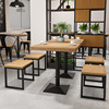 modern Simplicity Solid wood dining tables and chairs combination Restaurant Tea shop Café solid wood Multiplayer table Bar dining table