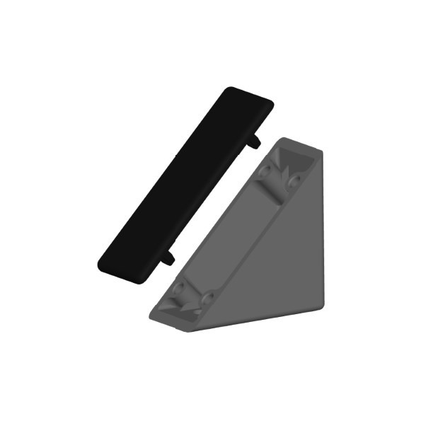 3060铝型材角连接件 310.53/370.53A.XX 黑色尼龙 封盖