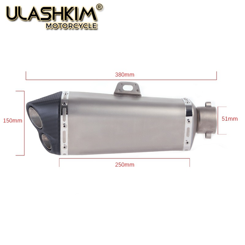 Motorcycle Exhaust Pipe Suitable for Honda Nc700 Nc750 Nc750X 12-17 Modified Middle Exhaust Silencer