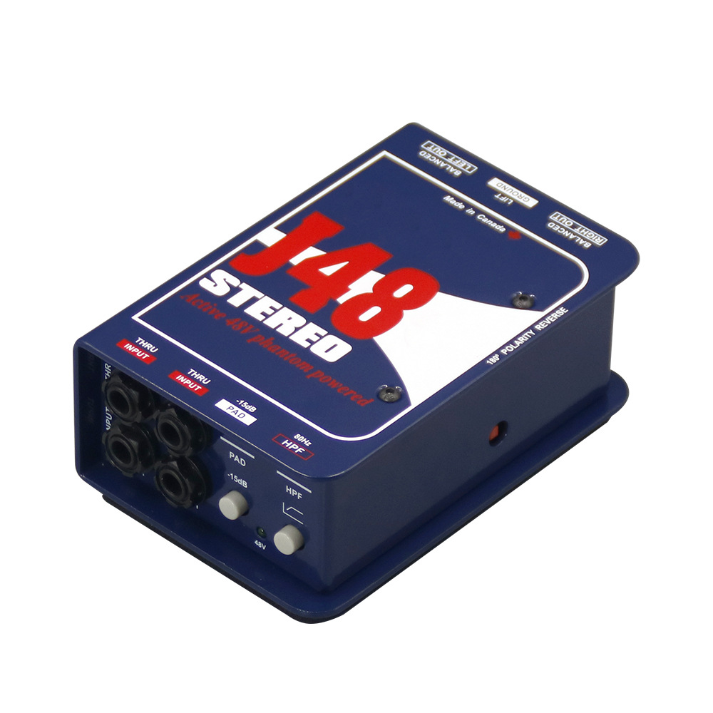 J48 PRO DI 록 일렉트릭 기타 일렉트릭 베이스 전기 박스 키보드 전자 음향 악기 J48 모노 디 박스