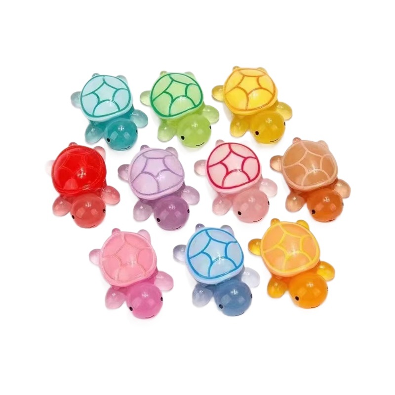 Bonita tortuga bolsa ciega sorpresa de regalo para niños barraca de colgante de resina luminosa independiente caja divertida