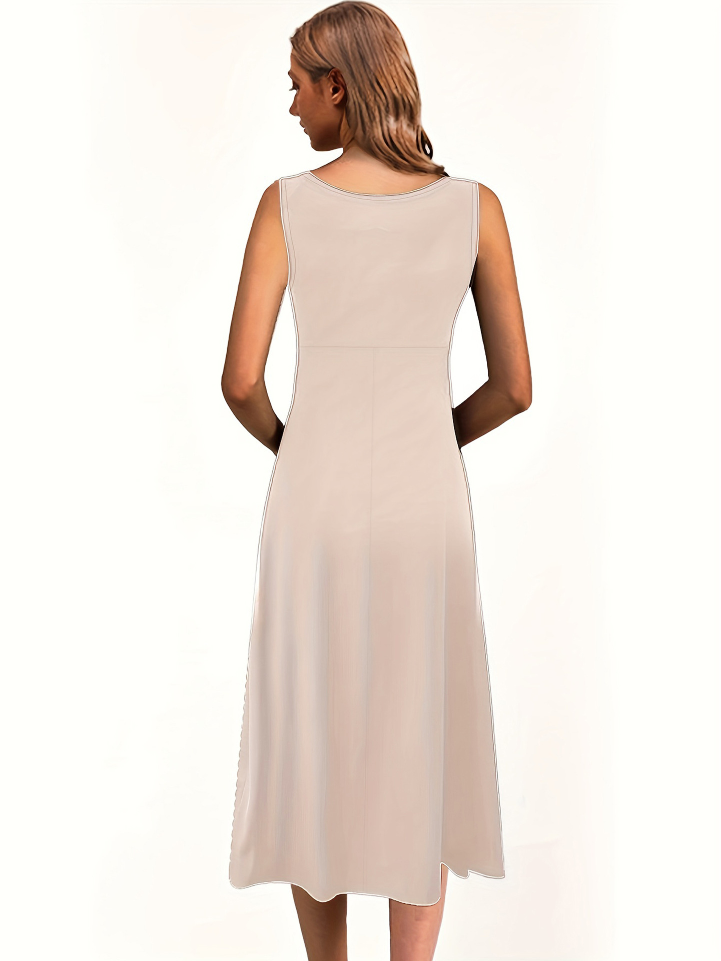 Solid Color Sleeveless Sexy Dress Slim Fit Women