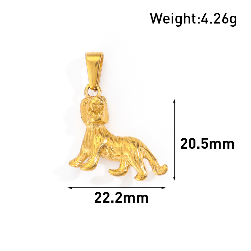 4g Weight Pendant Jewelry Making Type Real Gold Plated Plating Material 1 Piece Quantity Daily Occasion 304 Stainless Steel Material Animal Pattern All Seasons Season Unisex Gender Polished Finish Basic, Vintage Style Style Waterproof Non Tarnish, Plating Craft Real Gold Plated Animal 304 Stainless Steel Basic Vintage Style Waterproof Non Tarnish 2