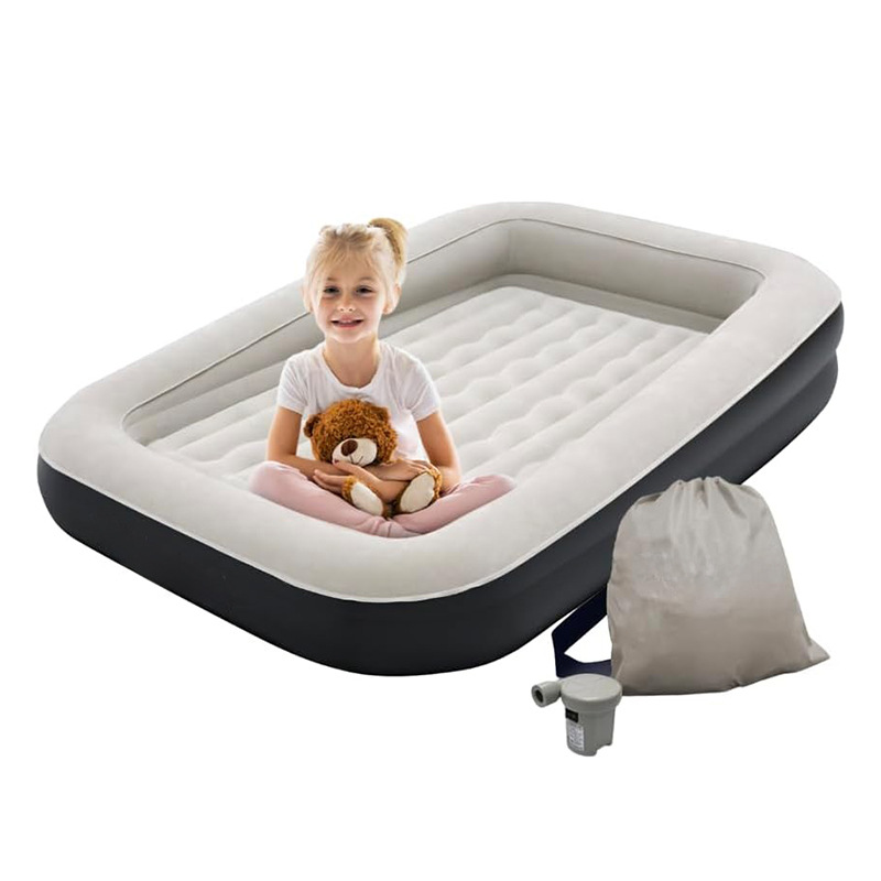 Built-In Safety Bumper Advanced Toddler Inflatable Travel Bed Portable Children's Inflatable Mattress Outdoor Home Customization