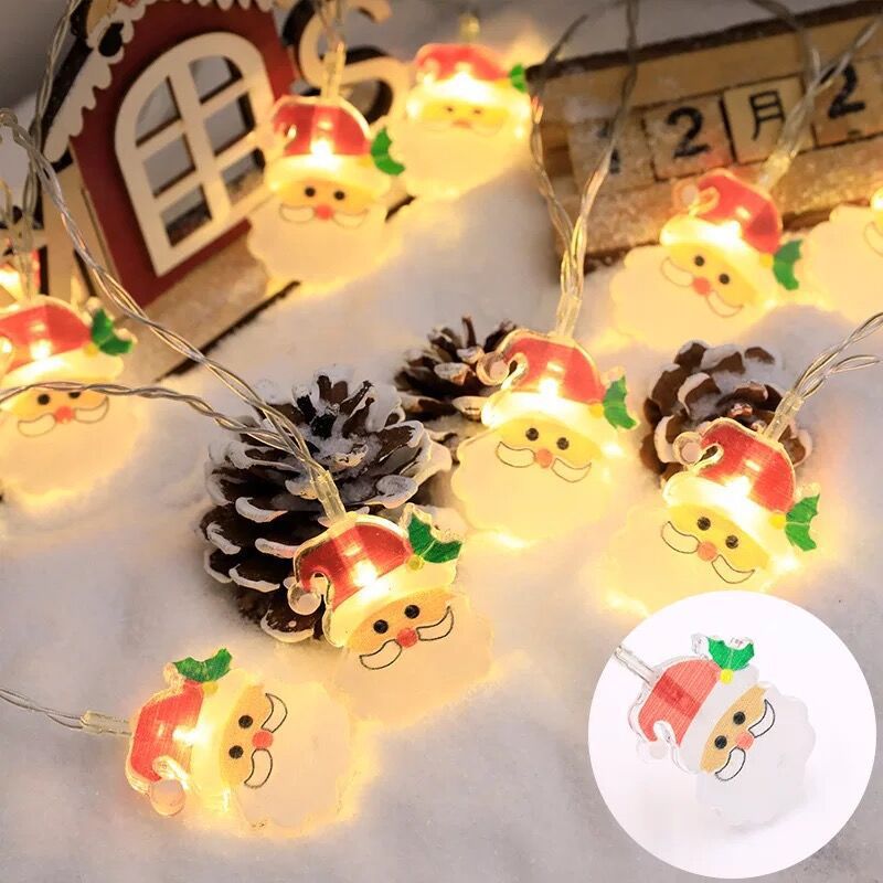 Navidad luces de cadena LED nuevo Santa Claus luces de cadena caja de la batería USB muñeco de nieve Pingüino modelado decorativo luces de colores