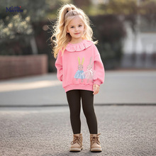 Little maven秋冬季加绒女童套装 欧美风童套装 可爱儿童两件套