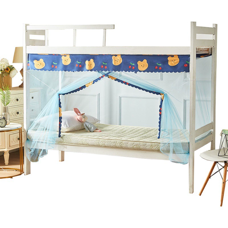 Студенческое общежитие односпальная кровать с москитной сеткой 1,2 м Верхняя и нижняя двухъярусные женские общежития 1,0/1,5/1,8 м кровать Бытовая Пылезащитная крыша