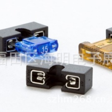 汽车插片直插保险座，带焊脚保险座,汽车保险丝座