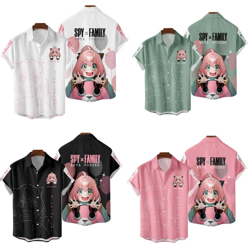 Factory Direct spy play house cos short-sleeved shirt 2022 summer hot 3D digital printing fashion shirt