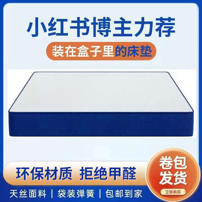 压缩卷包床垫网红盒子记忆棉家用乳胶床垫软垫护脊床垫出租房民宿