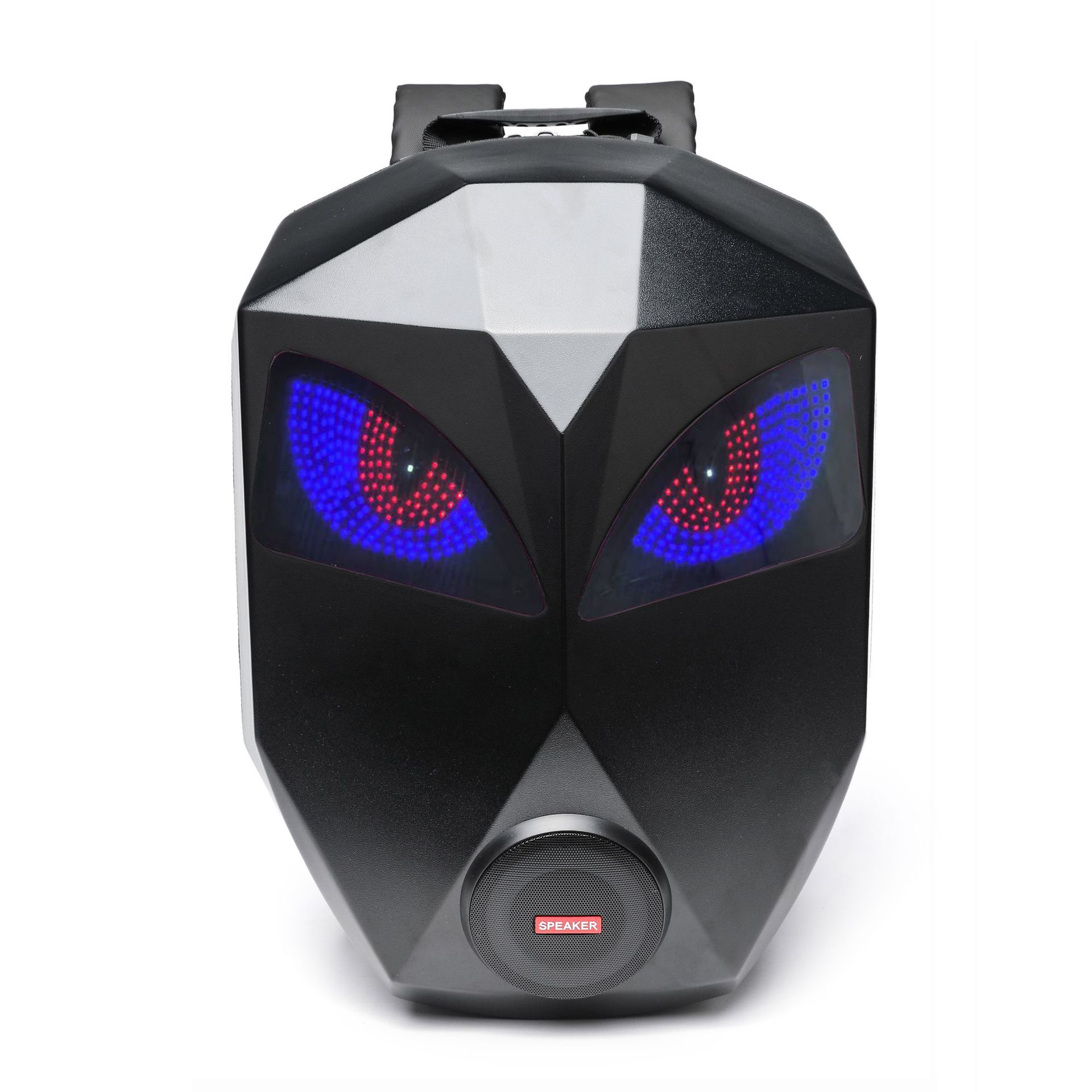 Caja de altavoces LED para montar mochila para motociclistas, material de PC esencial poliéster EVA forro de poliéster gran espacio