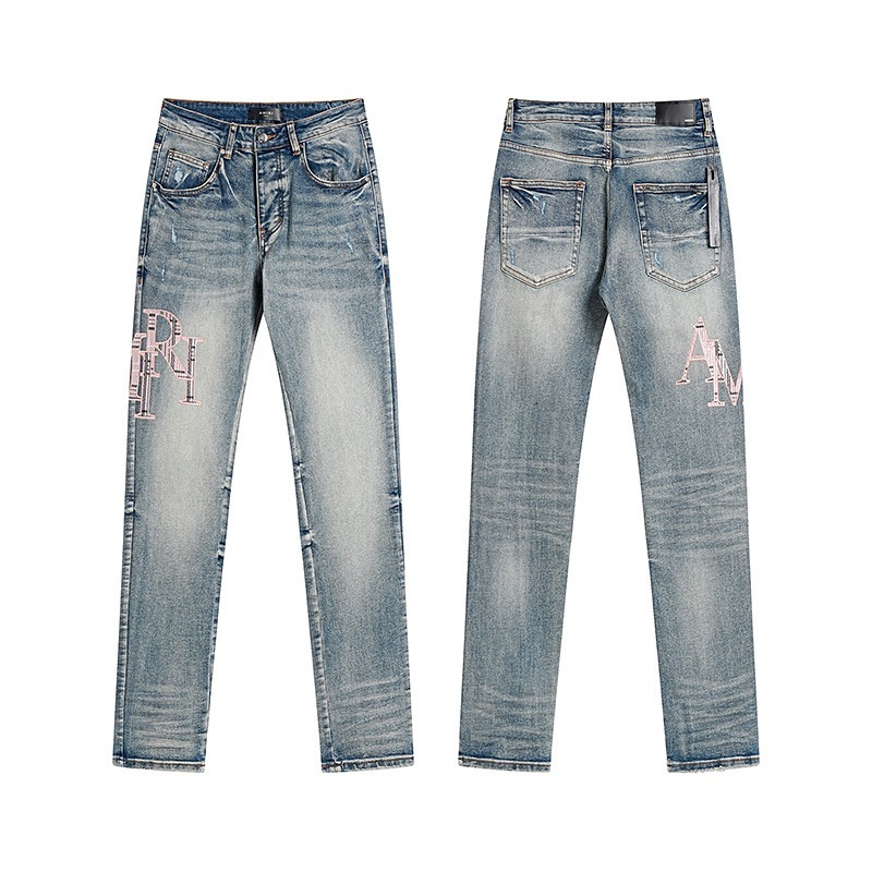 Ksubi トレンディなパープル新 AM スプラッシュインクプリントハイストリートレトロリッピングカジュアルメンズとレディーススリムジーンズ|undefined