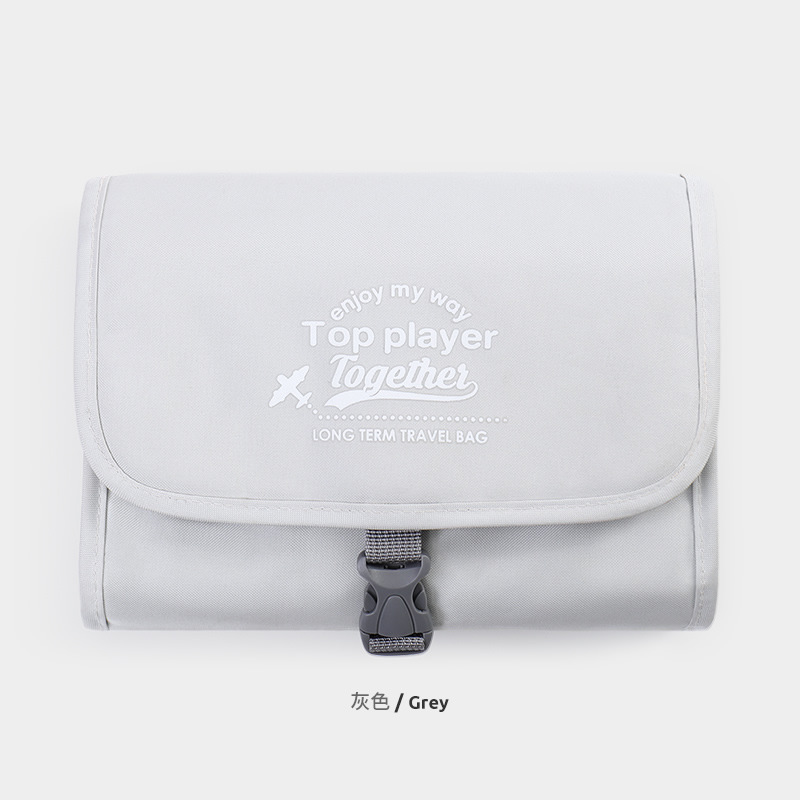 Bolsa de lavado portátil de viaje Bolsa de cosméticos portátil Bolsa de almacenamiento de cosméticos de gran capacidad Gancho impermeable plegable impermeable