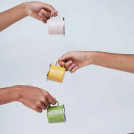 经典出口搪瓷茶水杯老式家用漱口茶缸子旅行纯色可定默认直销