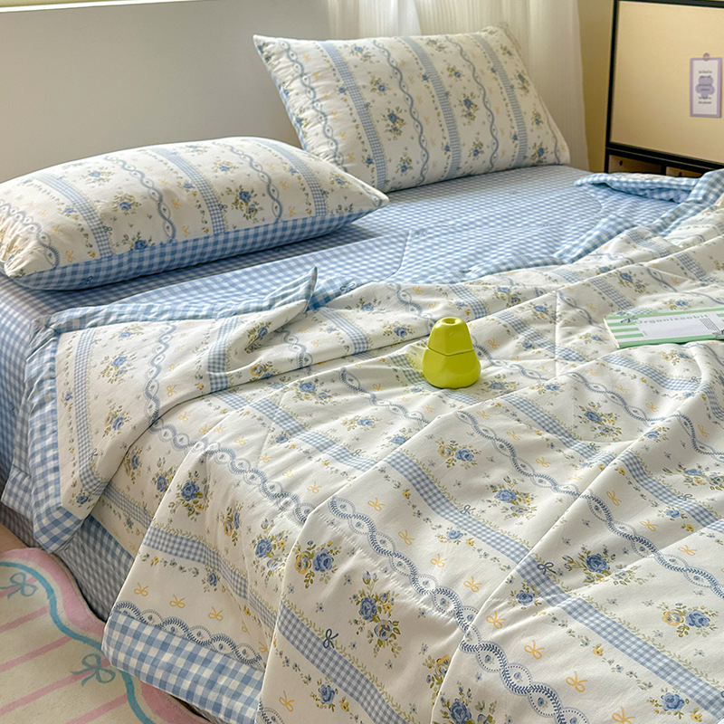 Edredón de aire acondicionado de algodón puro edredón de algodón lavable a máquina edredón de verano edredón de dormitorio edredón núcleo edredón de verano
