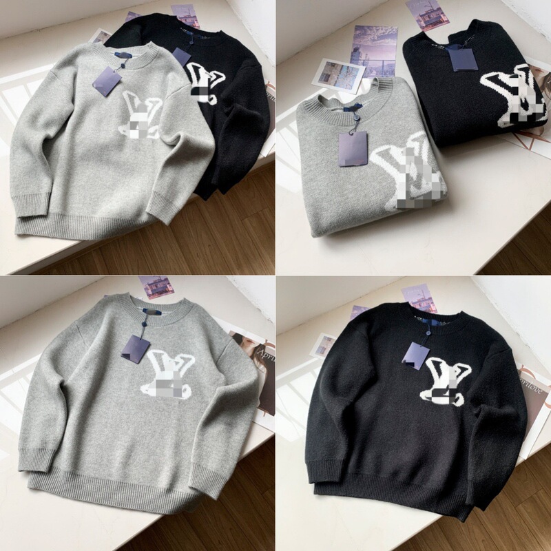 High-End Version of the Original Trendy Brand L, Round-Neck Loose Sweater Knitwear, Unisex, Cross-Border