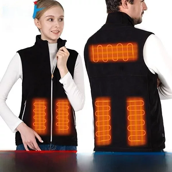 Cross-Border Heated Jacket USB Temperature Electric Heating Smart Constant Temperature Warm Heating Vest for Men and Women
