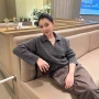 春秋新款套头v领开衫