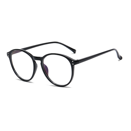 Round glasses frame with beige-colored rice grain design, suitable for natural makeup and large faces, unframed glasses, trendy for fashionable women and internet influencers.