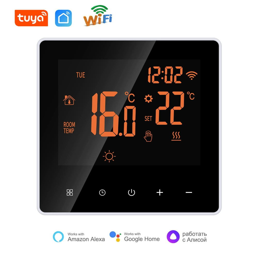 16A Электрический напольный напольный интеллектуальный термостат WIFI TUYA APP Граффити мобильный телефон Дистанционное управление электрическим подогревом термостат