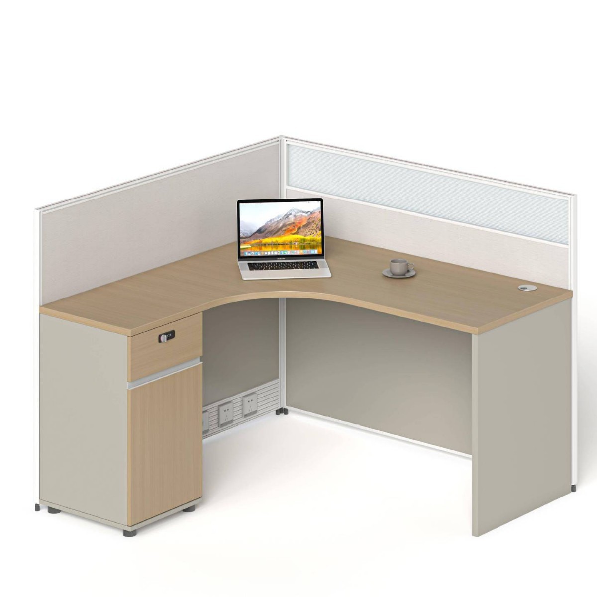 YC 다런 배나무 + 클레이 그레이 + 천 패턴_고정 캐비닛